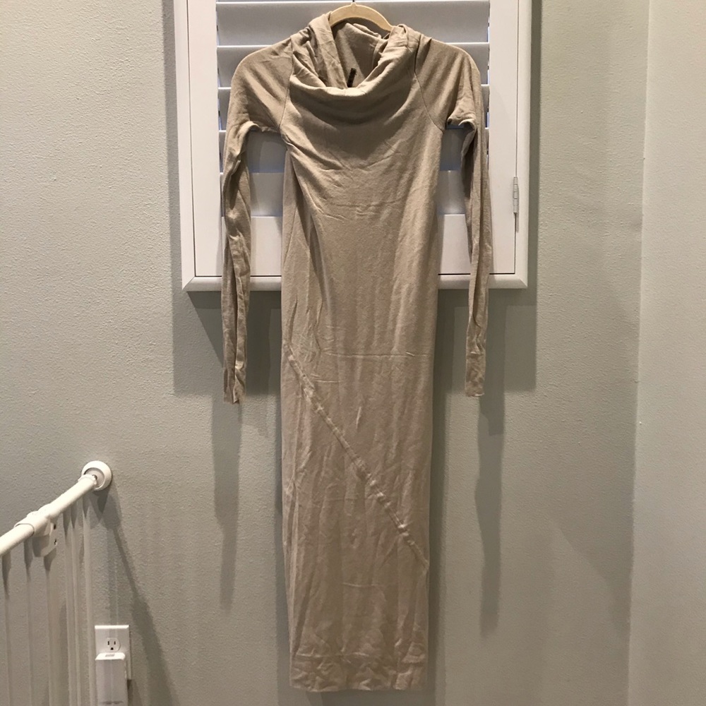Rick Owens Lilies Greige knit dress size 0/2/xs